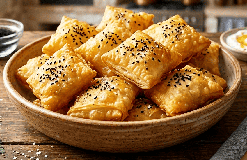 برك الجبنة المقرمشة بحبة البركة